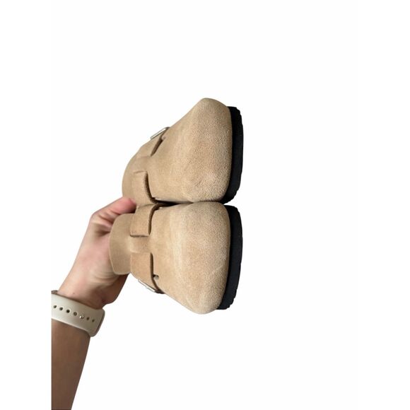 Quince Clog Mules Water Repellent Suede Dune Tan 7 - Picture 7 of 9